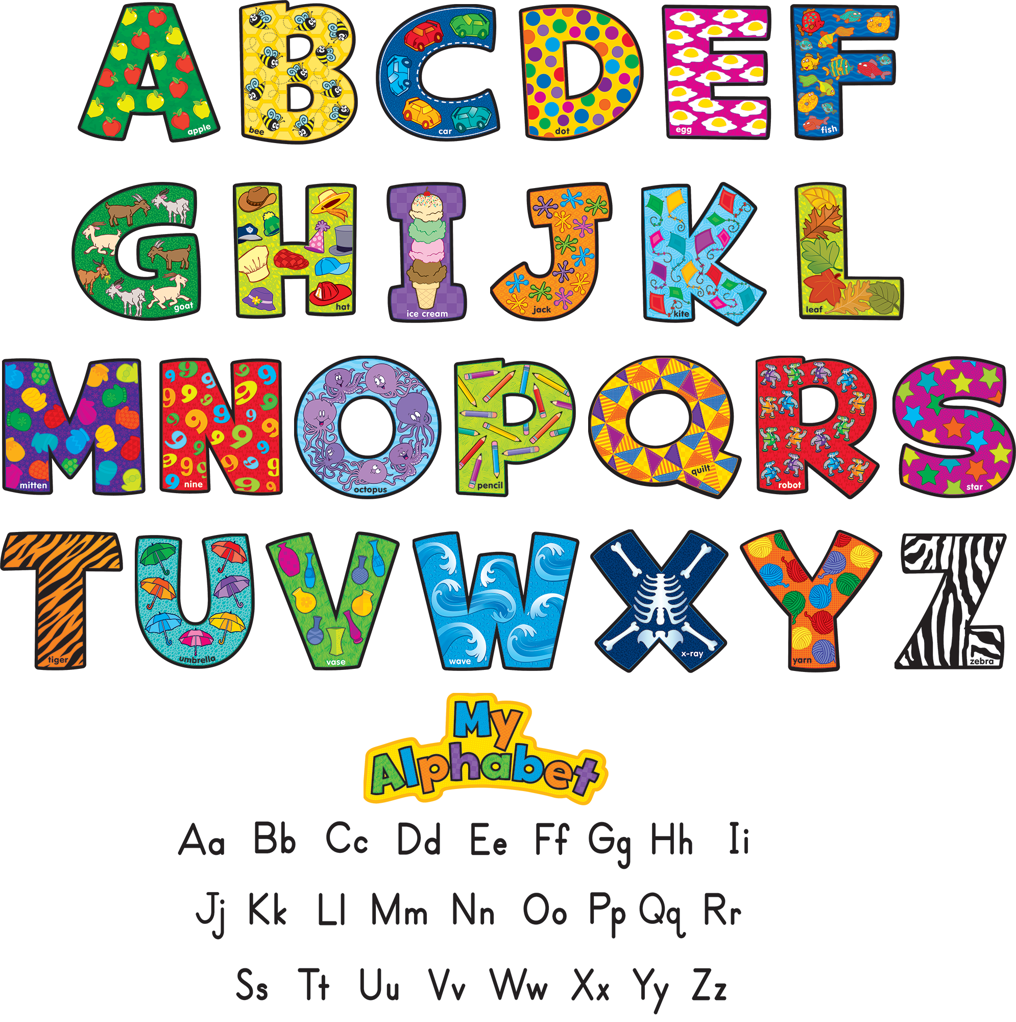 my alphabet mini bulletin board display set tcr5371