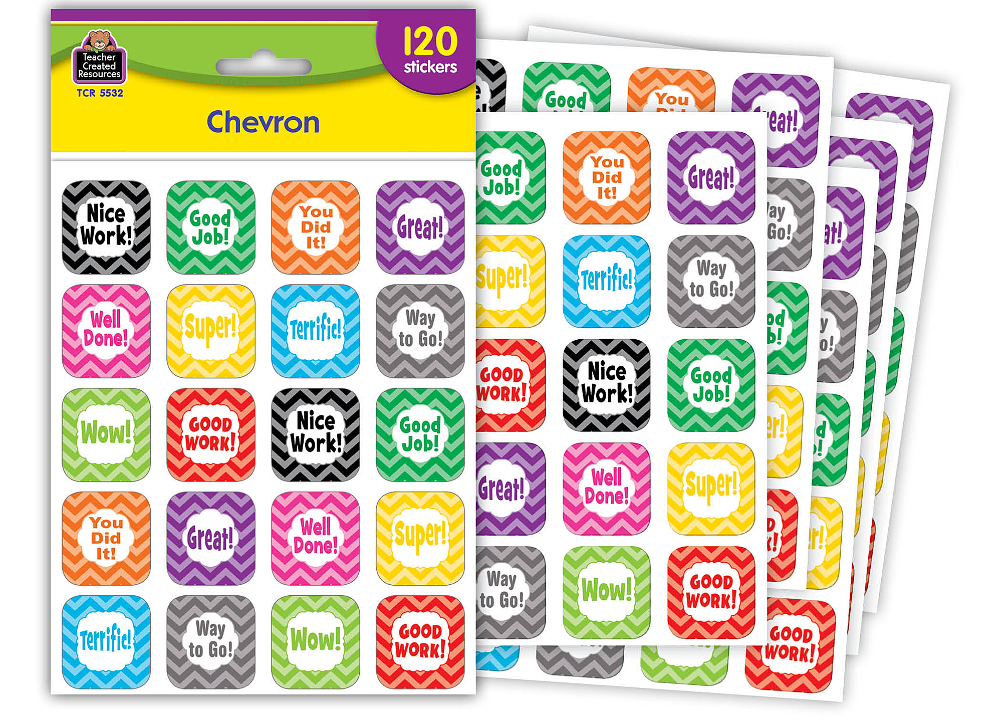 chevron stickers tcr5532 teacher created resources