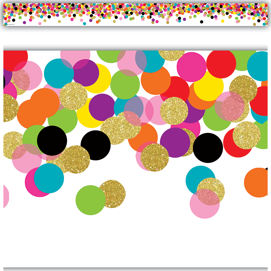  Bulletin Board Borders Rainbow Confetti Straight