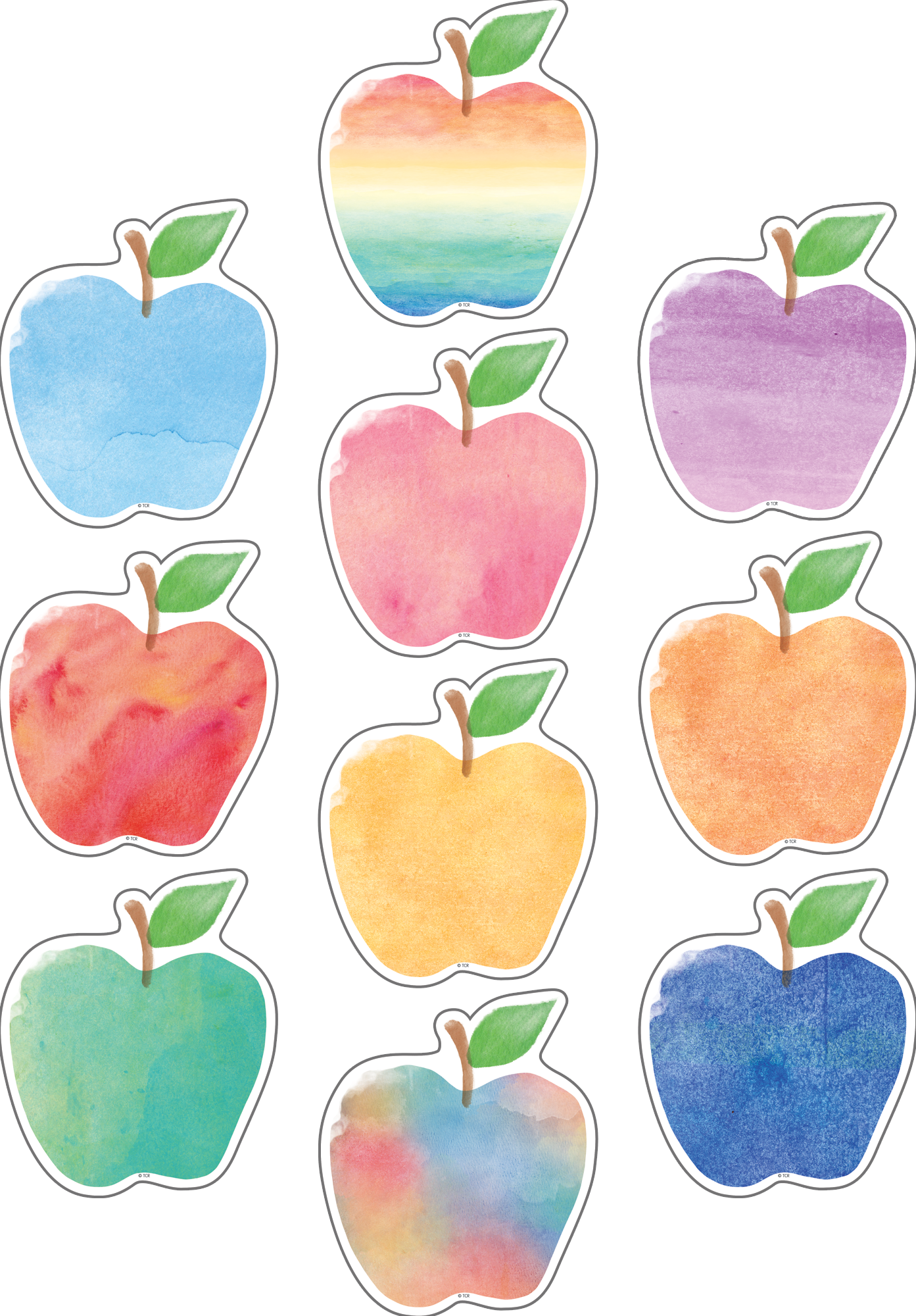 Watercolor Apples Accents