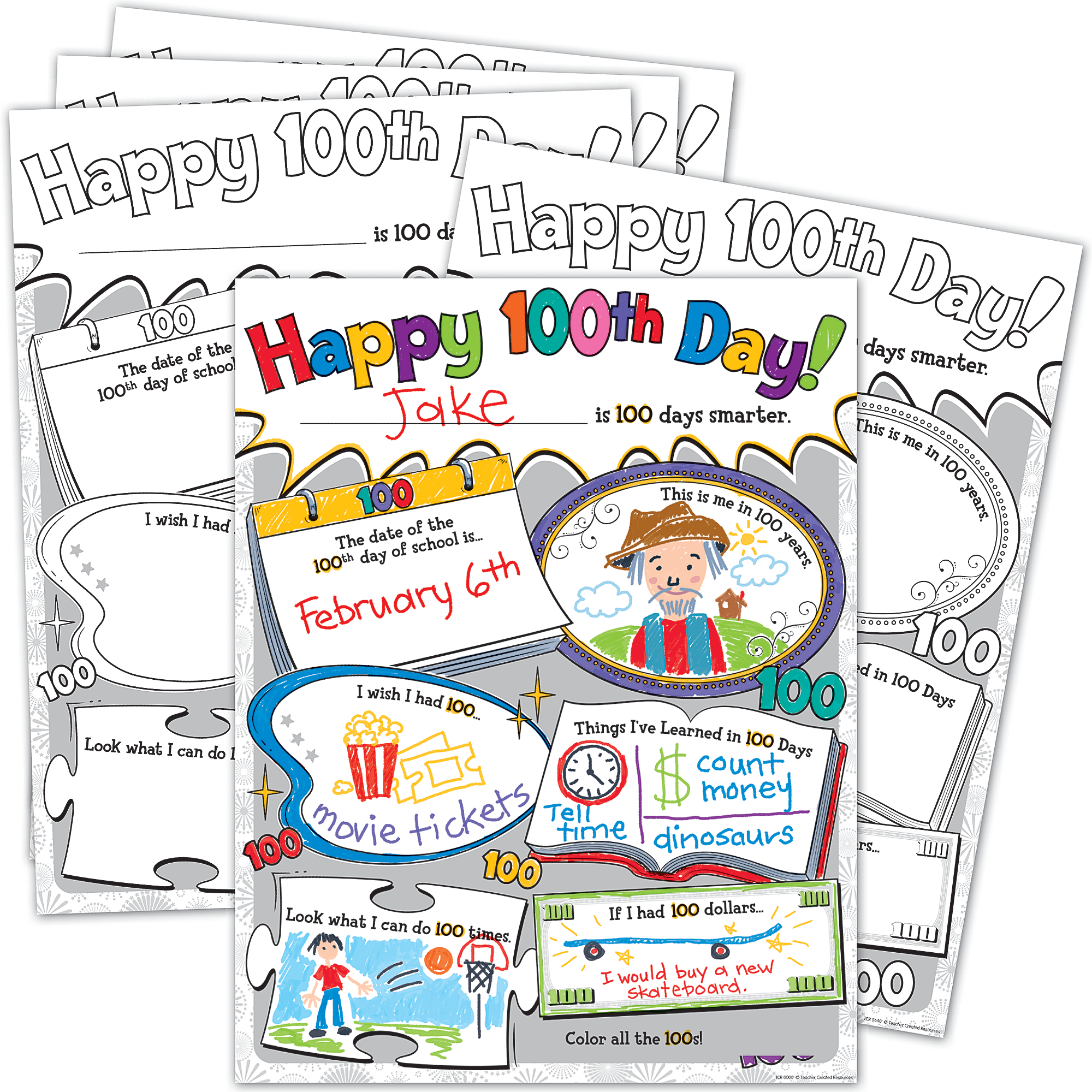 Happy 100th Day Poster Pack - TCR5640