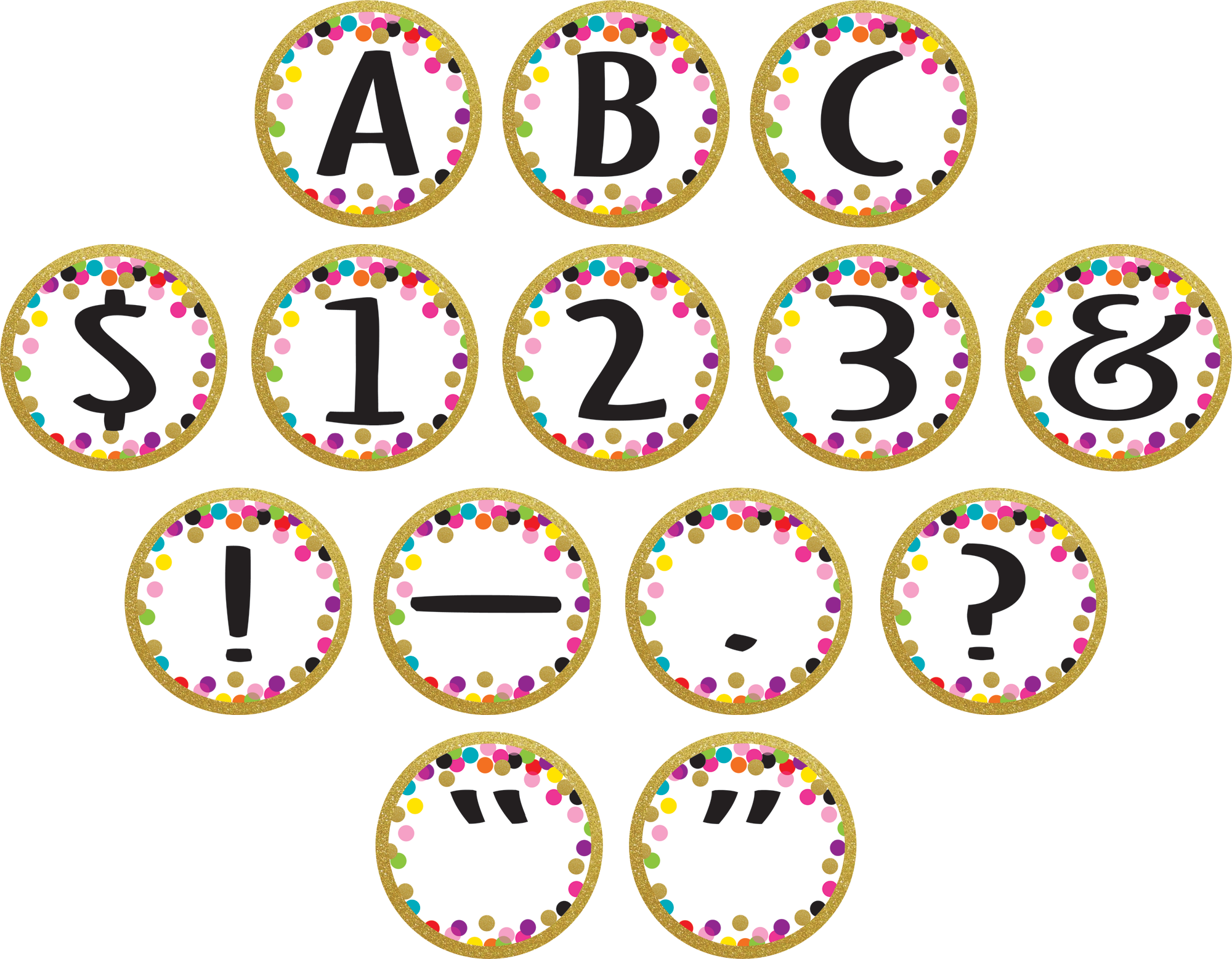 Bright Confetti Alphabet Stickers by Recollections™