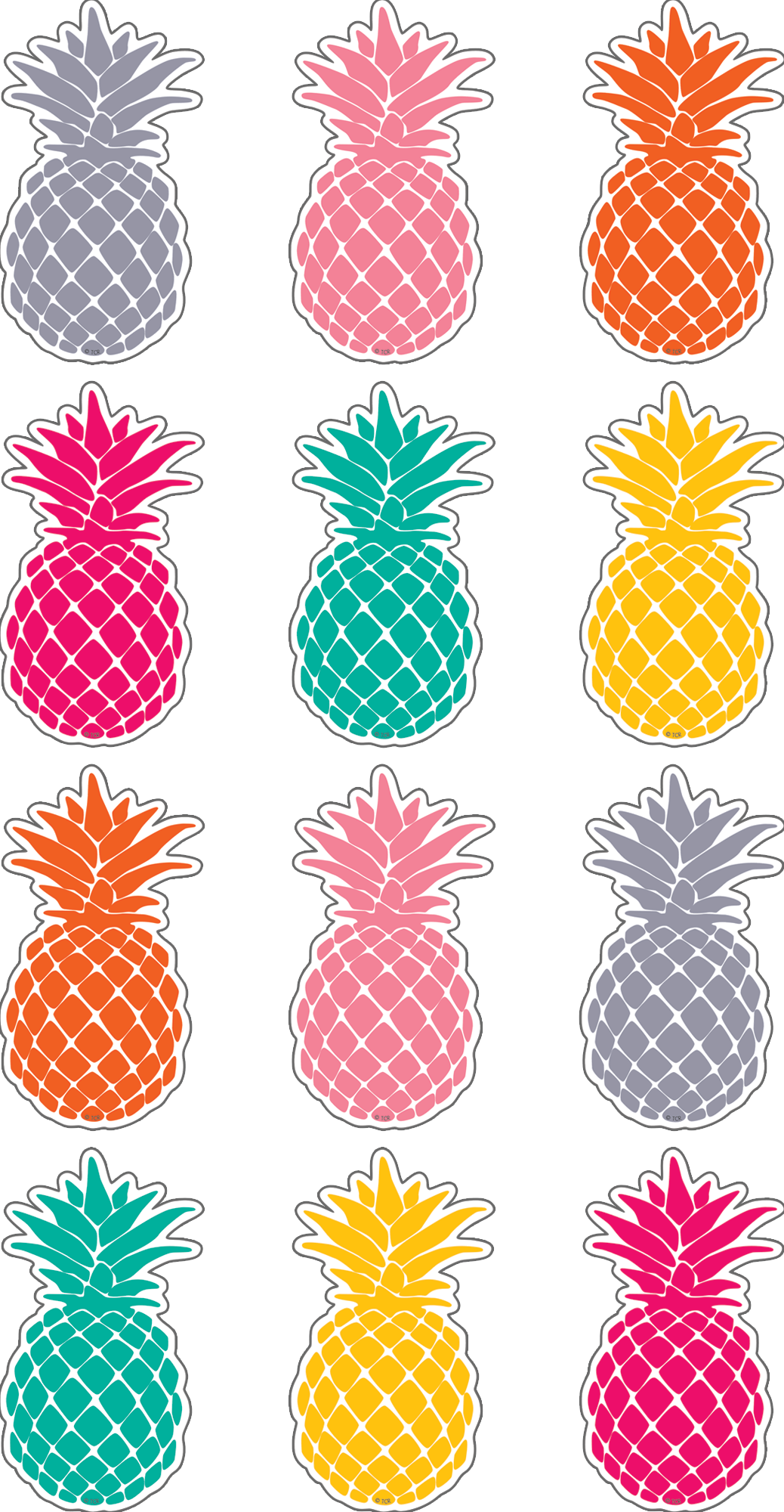 Tropical Punch Pineapples Mini Accents - TCR5862 | Teacher Created