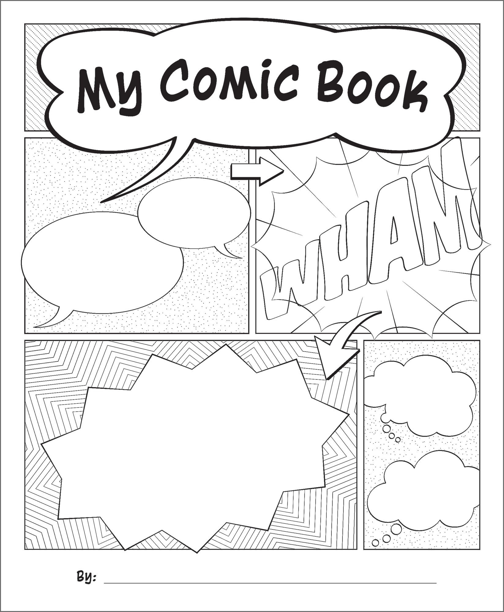 Printable Blank Comic Book Template - Make Your Own Comic Books