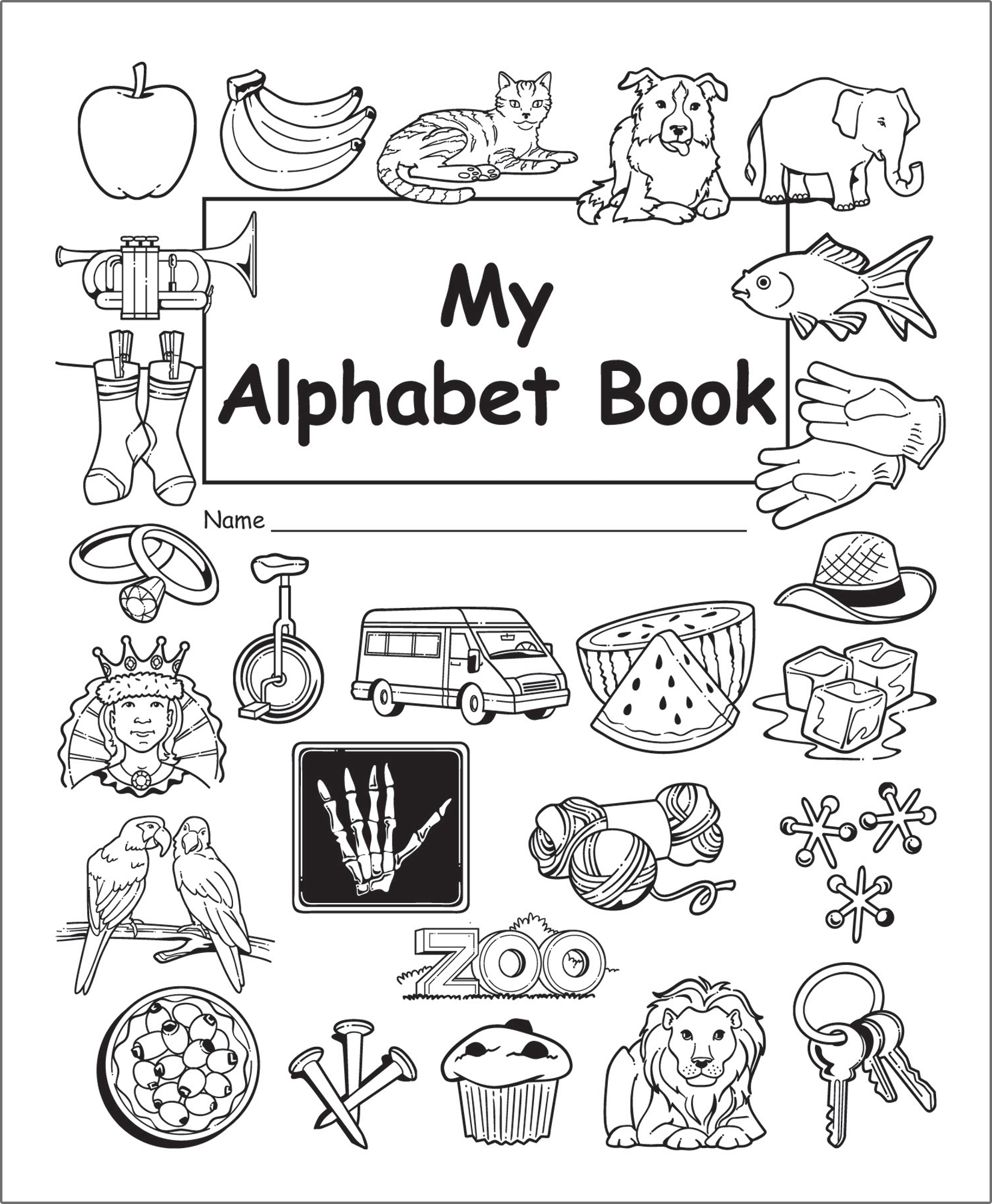 Free Alphabet Coloring Book Printable Pdf