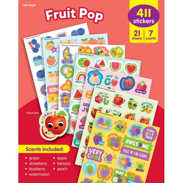 TCR10329 Fruit Pop Smelly Stickers Variety Pack Image
