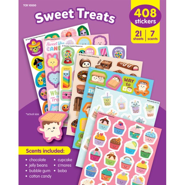 TCR10330 Sweet Treats Smelly Stickers Variety Pack Image