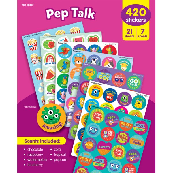 TCR10337 Pep Talk Smelly Stickers Variety Pack Image