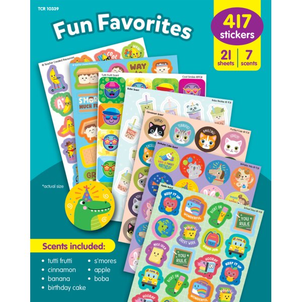 TCR10339 Fun Favorites Smelly Stickers Variety Pack Image