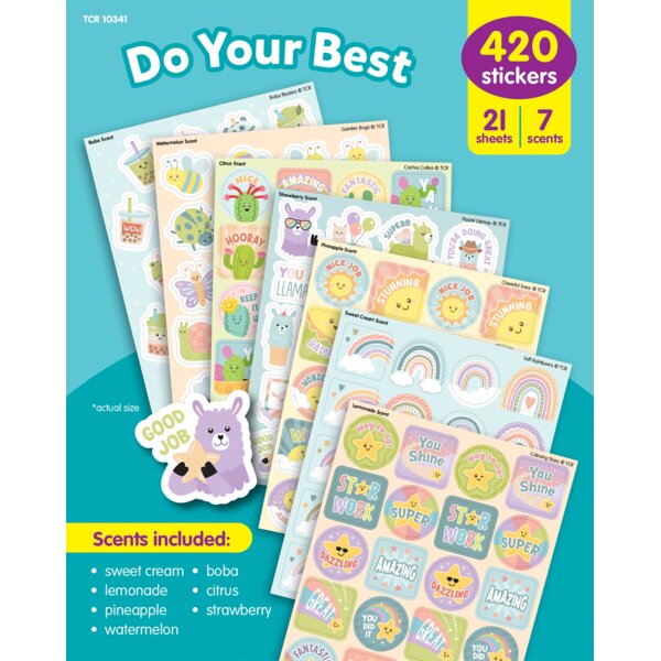 TCR10341 Do Your Best Smelly Stickers Variety Pack Image