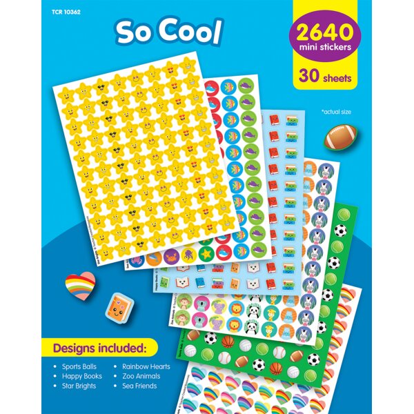 TCR10362 So Cool Mini Stickers Value Pack Image