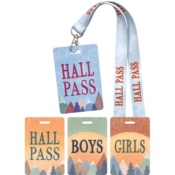 TCR20321 Moving Mountains Hall Pass Lanyards Image