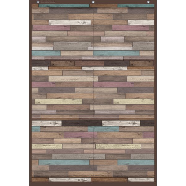 TCR20326 Reclaimed Wood Large 6 Pocket Chart Image