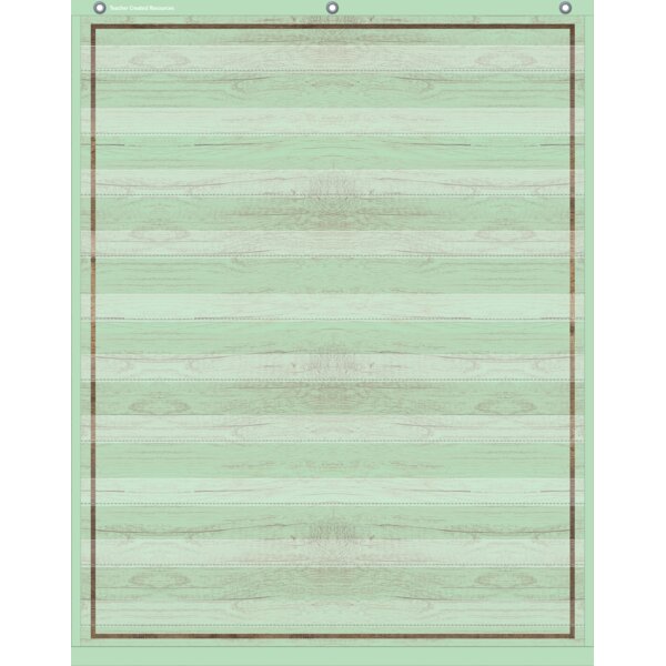 TCR20329 Mint Green Painted Wood 10 Pocket Chart Image