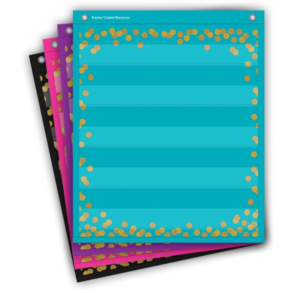 TCR20332 Confetti Colorful Magnetic Mini Pocket Charts Image