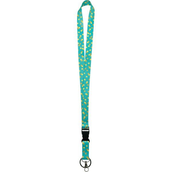 TCR20349 Teal Confetti Lanyard Image