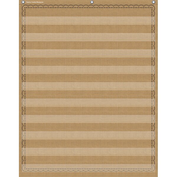 TCR20839 Burlap 10 Pocket Chart Image