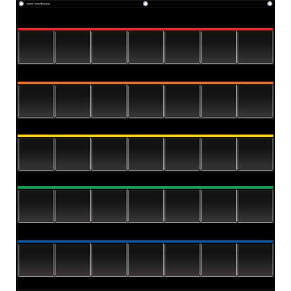 TCR20844 Black Storage Pocket Chart Image