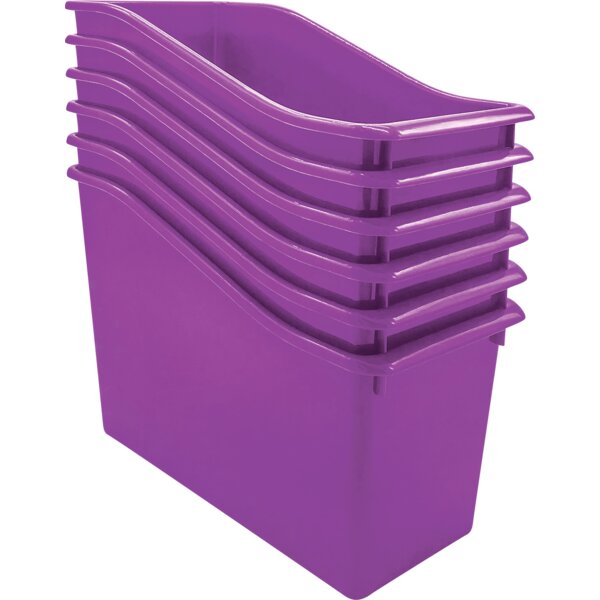 TCR2088558 Purple Plastic Book Bin 6 Pack Image