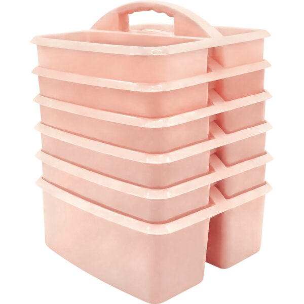 TCR2088626 Blush Plastic Storage Caddy 6 Pack Image