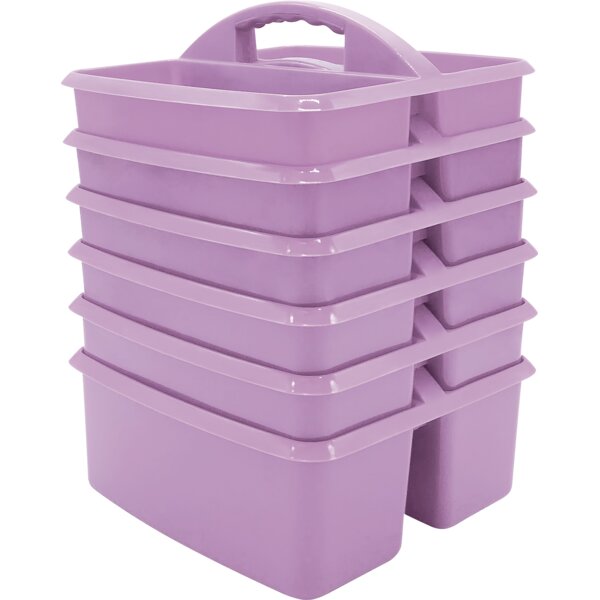 TCR2088745 Lavender Plastic Storage Caddy 6-Pack Image