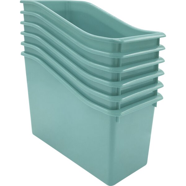 TCR2088749 Calming Blue Plastic Book Bin 6-Pack Image