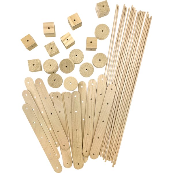 TCR20950 STEM Basics: Wood Construction Kit - 66 count Image