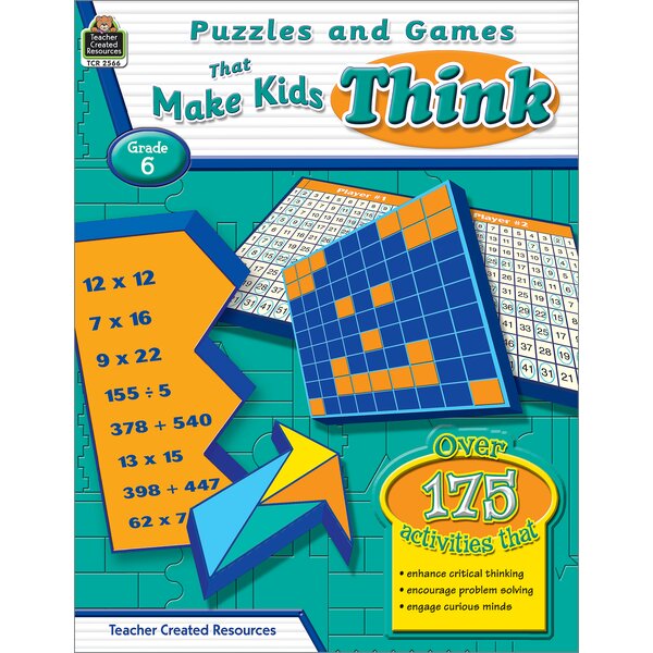 TCR2566 Puzzles and Games that Make Kids Think Grade 6 Image