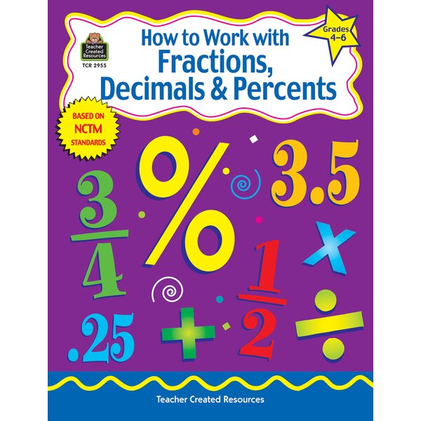 TCR2955 How to Work with Fractions, Decimals & Percents, Grades 4-6 Image