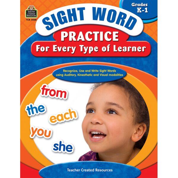 TCR3058 Sight Word Practice for Every Type of Learner Grade K-1 Image