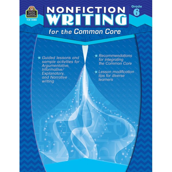 TCR3080 Nonfiction Writing for the Common Core Grade 6 Image