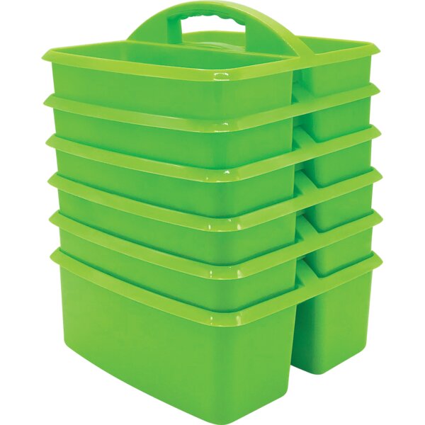 TCR32252 Lime Plastic Storage Caddies 6-Pack Image