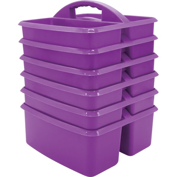 TCR32256 Purple Plastic Storage Caddies 6-Pack Image