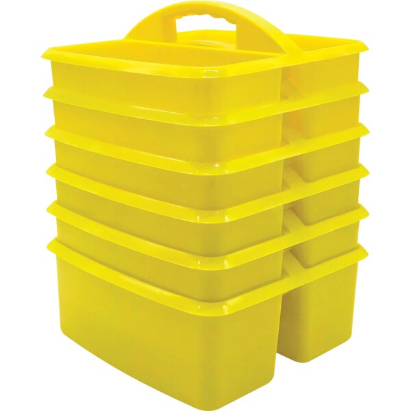 TCR32259 Yellow Plastic Storage Caddies 6-Pack Image