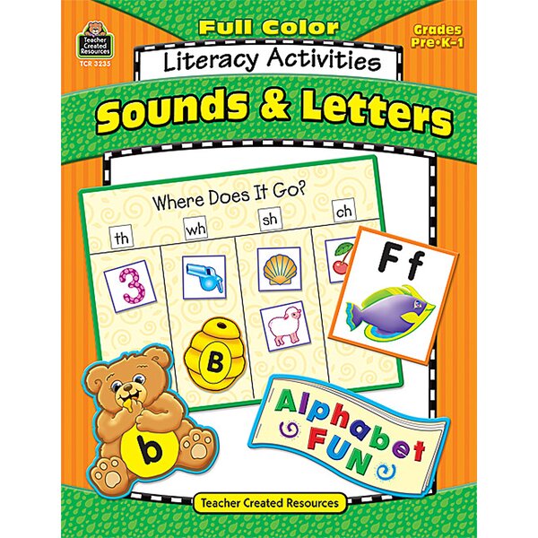 TCR3235 Full-Color Literacy Activities: Sounds & Letters Image