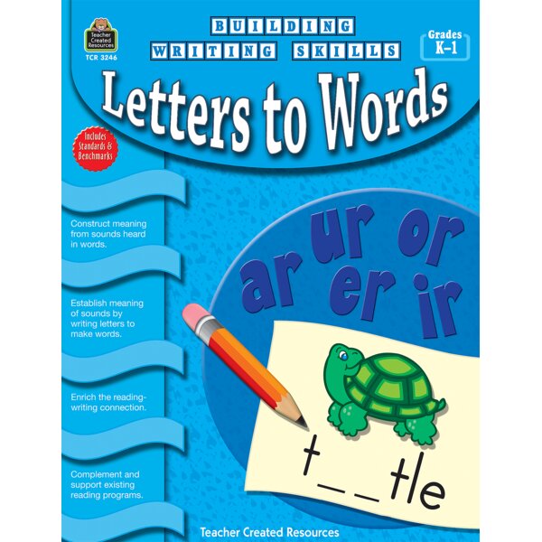 TCR3246 Building Writing Skills: Letters to Words Image