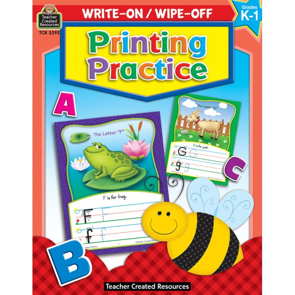 TCR3292 Write-On/Wipe-Off Book: Printing Practice Image