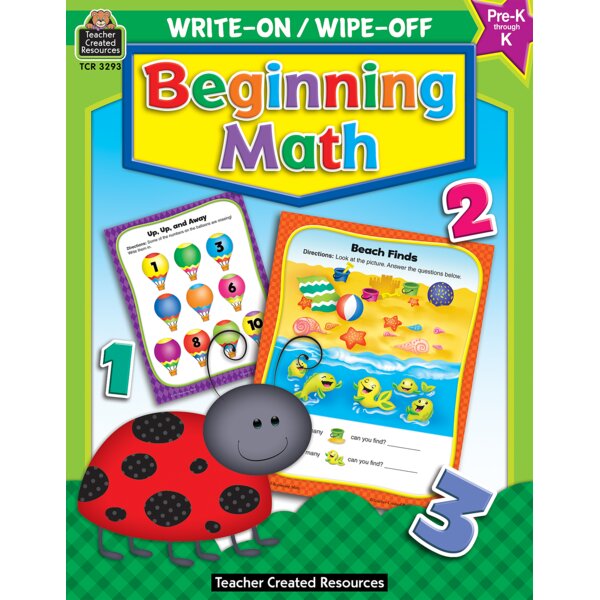 TCR3293 Write-On/Wipe-Off Book: Beginning Math Image