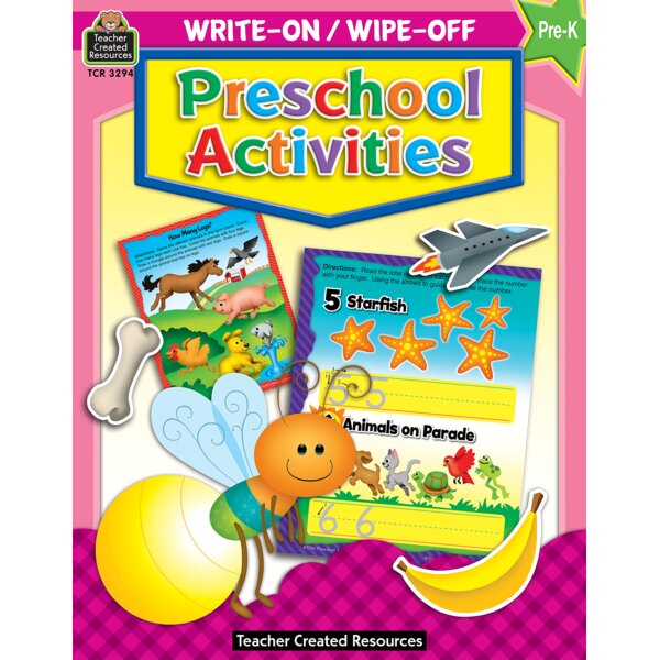 TCR3294 Write-On/Wipe-Off Book: Preschool Activities Image