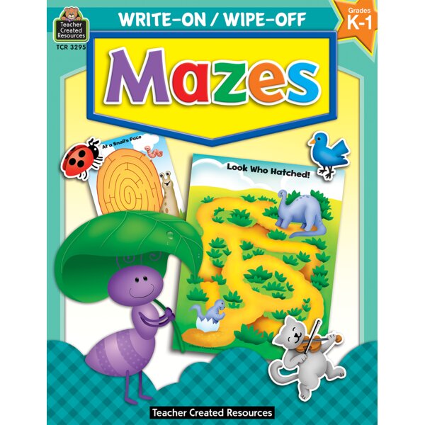 TCR3295 Write-On/Wipe-Off Book: Mazes Image