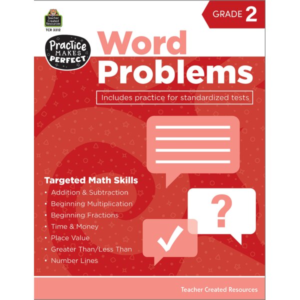 TCR3312 Practice Makes Perfect: Word Problems Grade 2 Image