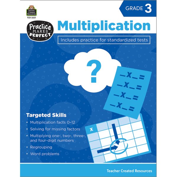 TCR3321 Practice Makes Perfect: Multiplication Grade 3 Image