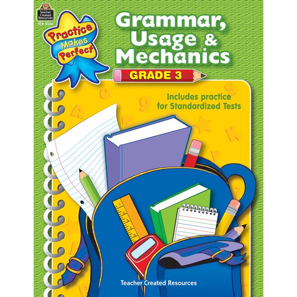 TCR3346 Practice Makes Perfect: Grammar, Usage & Mechanics Grade 3 Image