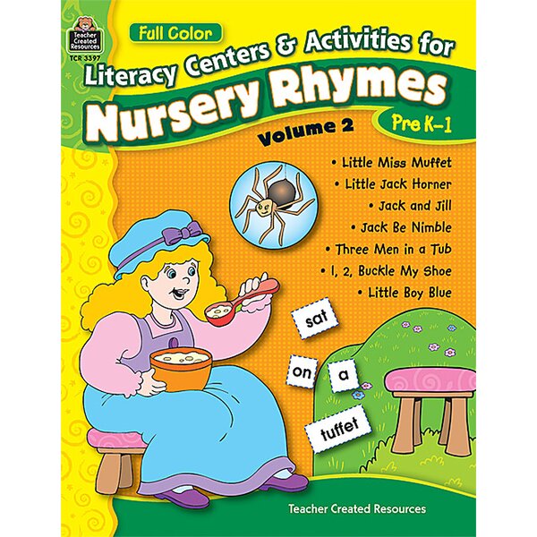 TCR3397 Full-Color Literacy Centers & Activities for Nursery Rhymes Volume 2 Image