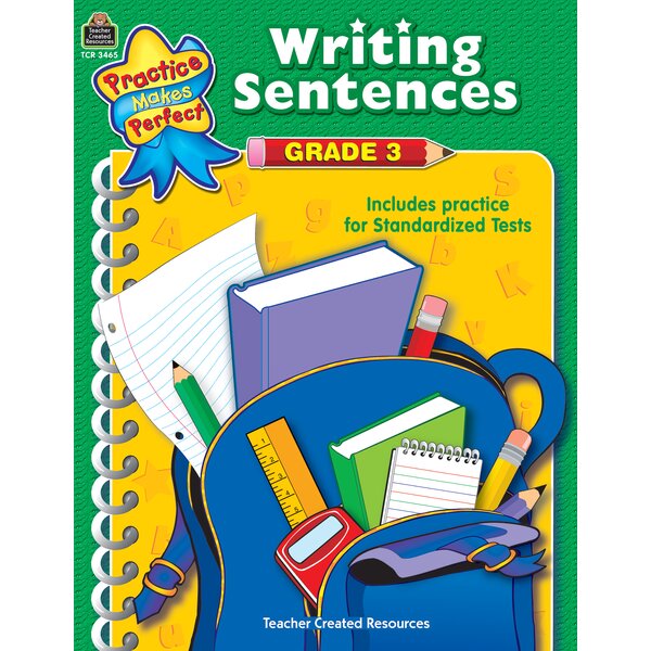 TCR3465 Writing Sentences Grade 3 Image