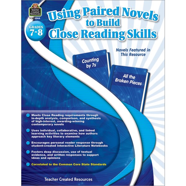 TCR3544 Using Paired Novels to Build Close Reading Skills Grades 7-8 Image