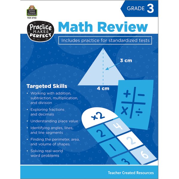 TCR3743 Math Review Grade 3 Image