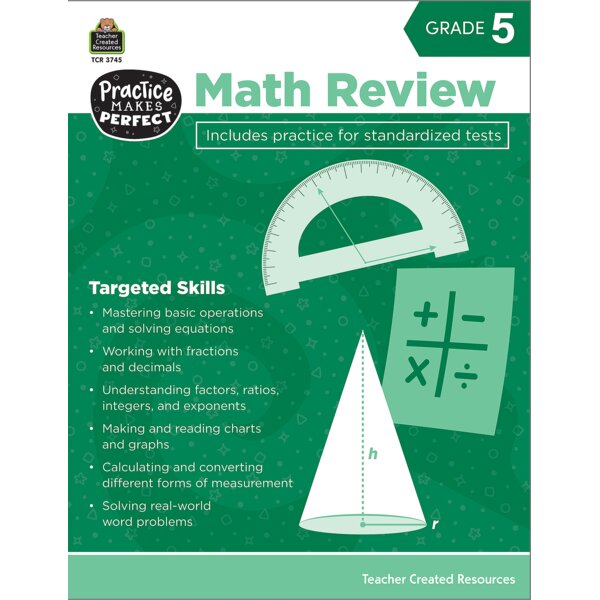 TCR3745 Practice Makes Perfect: Math Review Grade 5 Image