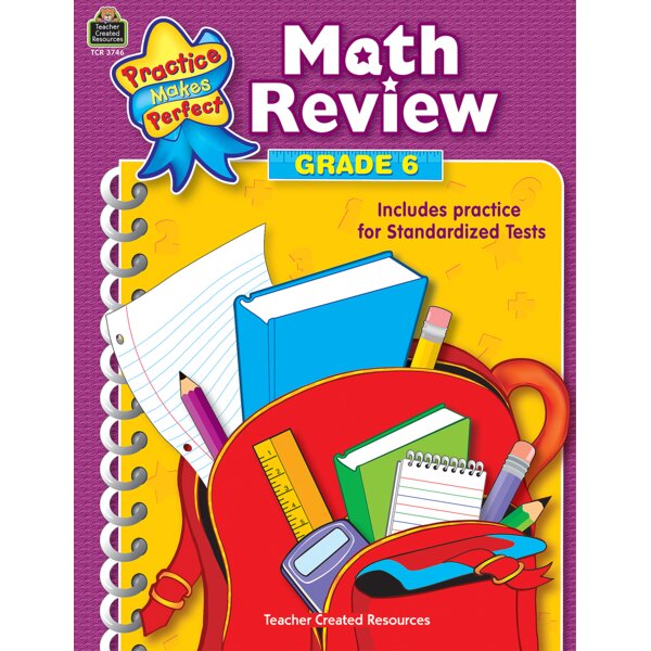 TCR3746 Math Review Grade 6 Image