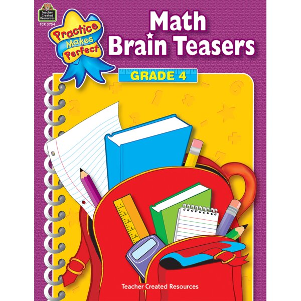 TCR3754 Math Brain Teasers Grade 4 Image